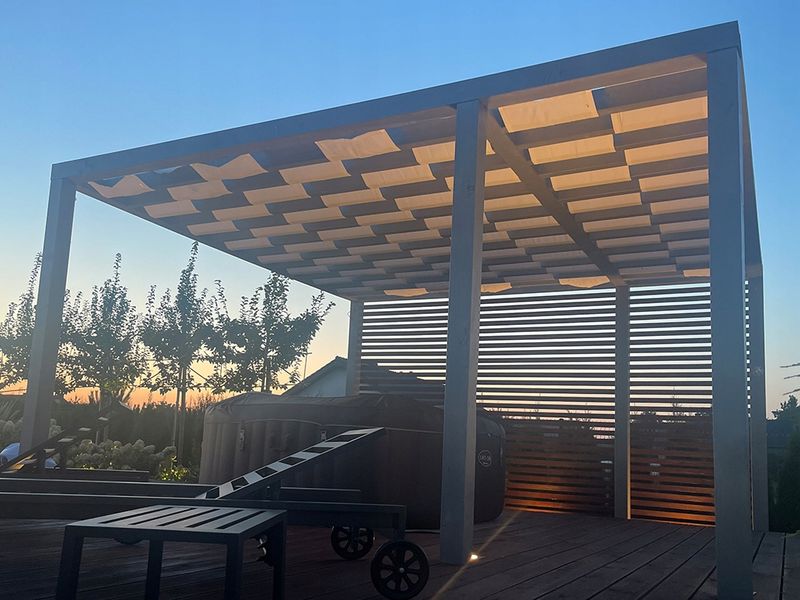 PAS RZYMSKI PREMIUM ŻAGIEL PRZECIWSŁONECZNY WODOSZCZELNY OGRODOWY 1.5X5 zdjęcie 6