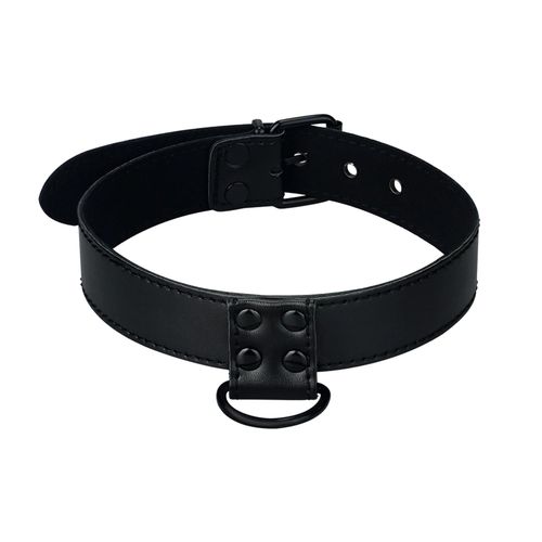bondage fetish black matt collar with leash na Arena.pl