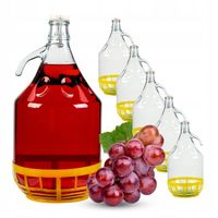 6x GĄSIOR 5L BALON DAMA BUTELKA na WINO + KOREK