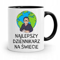 Kubek Czarny Prezent Dla Dziennikarza Reportera Z Nadrukiem Ze Zdjęciem