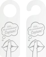 ZAWIESZKA NA DRZWI klamkę hotelowa NIE PRZESZKADZAĆ CZYTAM na plexi