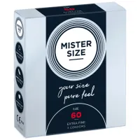 mister size prezerwatywy 60 mm 3 sztuki - komfortowy rozmiar xl