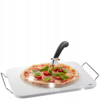 GEFU DARIOSO Zestaw: Nóż do pizzy + kamień ze stojakiem prostokątnym