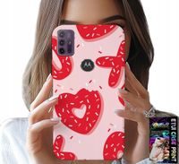 ETUI DO MOTOROLA MOTO G10 POWER - KOBIECE, MODNE WZORY XOXO SERCE + SZKŁO