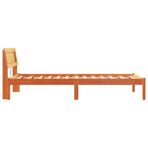 Ramka łóżka Woskowy brąz 100 x 200 cm Lite drewno sosnowe na Arena.pl