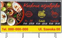 BANER REKLAMOWY 130x80cm oczkowany projekt w cenie KUCHNIA AZJATYCKA
