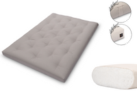 Materac naturalny 140x200 - Pascall Futon Slim Natural - Szary