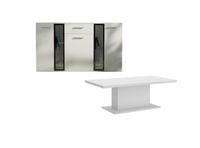 Zestaw Mebli pokojowych Komoda + Ława Biały mat