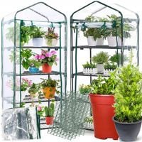 MINI SZKLARNIA BALKONOWA OGRODOWA 4 PÓŁKI PIONOWA FOLIAK 158/ 68 / 50 cm