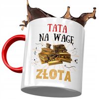 Kubek Czerwony Dla Taty Ojca Na Dzień Taty Prezent Z Nadrukiem Ze Zdjęciem