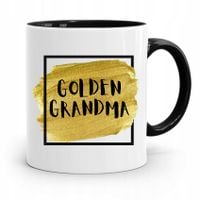 Kubek Czarny Dzień Babci Golden Grandma Prezent Z Nadrukiem Ze Zdjęciem