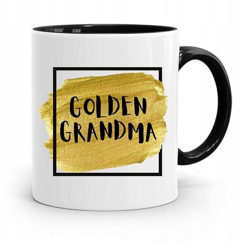 Kubek Czarny Dzień Babci Golden Grandma Prezent Z Nadrukiem Ze Zdjęciem na Arena.pl