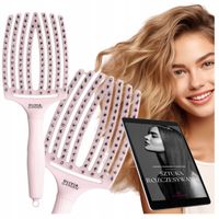 DUŻA Szczotka FingerBrush do rozczesywania włosów Olivia Garden Pink PASTEL