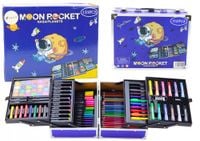 Zestaw Artystyczny w Rozkładanej Walizce Kosmos Farbki Kredki 133 el.