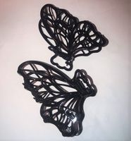 klamra czarna motyl metal 12szt. | 1651