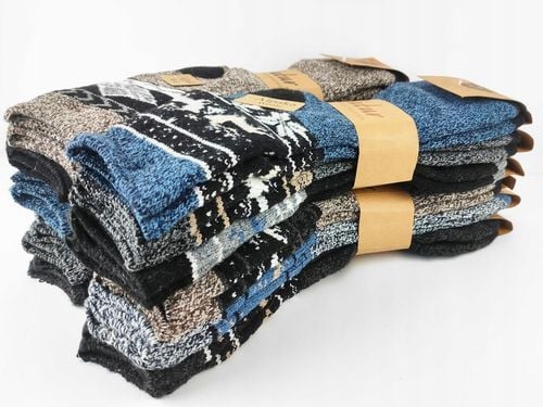 ALPAKA 3X GRUBE CIEPŁE BEZUCISKOWE skarpety 40-43 Wełniane Zimowe Termo na Arena.pl