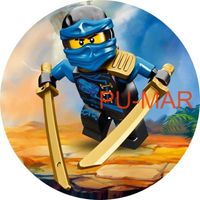 Opłatek na tort Lego Ninja Ninjago Klocki Tekst Gratis