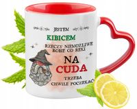 Kubek Dla Kibica Czerwony Z Uszkiem W Kształcie Serca Na Prezent