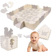 Mata edukacyjna piankowa puzzle dla dzieci duża kojec 36 elementów 150x150