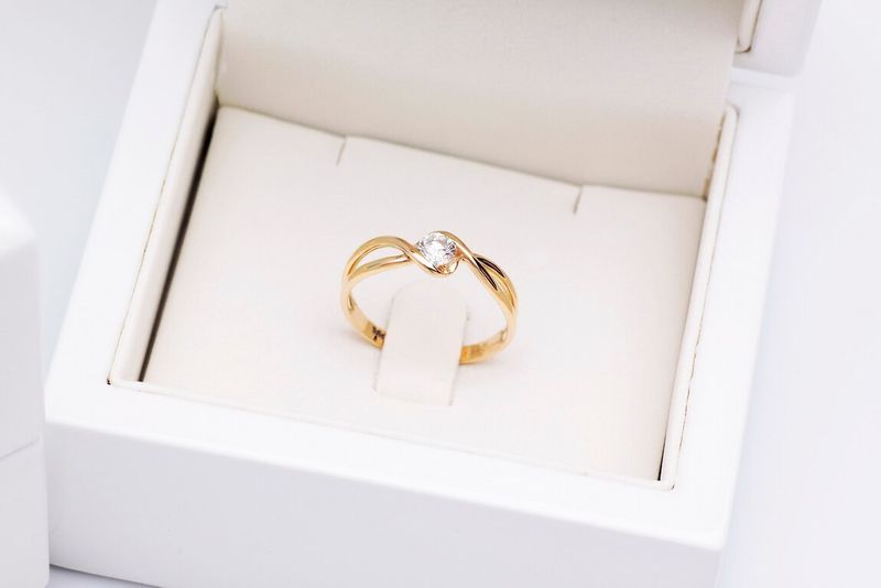 Emaga Złoty pierścionek PZD4357 - Diament zdjęcie 7