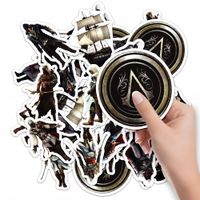 NAKLEJKI ETYKIETY NA ZESZYT NALEPKA Z POSTACIAMI GRA ASSASSIN WZORY 10SZT