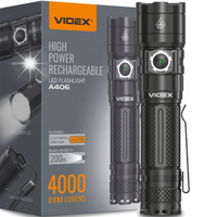 MOCNA Przenośna latarka do ręki LED VIDEX 4000Lm 6500K CREE XHP50 20W USB-C