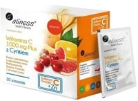 Witamina C 1000 mg z CYNKIEM PLUS 30 sasz. Aliness Odporność Zdrowa skóra