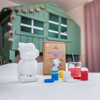 Kolorowanka 3D Papuga Figurka gipsowa + farbki, pędzel