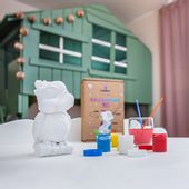Kolorowanka 3D Papuga Figurka gipsowa + farbki, pędzel