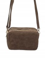 Laura Biaggi torebka listonoszka skóra naturalna zamsz jany brąz TS 66-6360