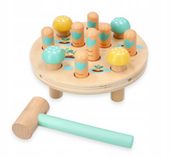 PRZEBIJANKA MARCHEWKOWE POLE MŁOTEK KLOCKI WBIJANIE GRZYBY DREWNO 12M+