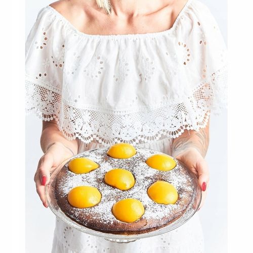 SZKLANA PATERA na ciasto NA BABECZKI patera NA NÓŻCE 30cm Roso Tadar na Arena.pl