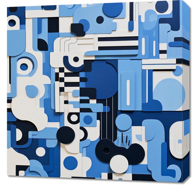 Obraz 70x70cm Niebieski Labirynt zdjęcie 1