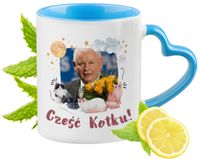 Kaczyński Kubek Błękitny Z Uszkiem W Kształcie Serca Na Prezent