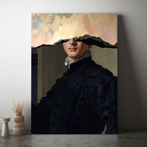 Obraz na płótnie rozerwany portret 50x70 cm na Arena.pl