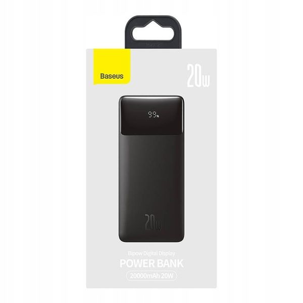 BASEUS POJEMNY DUŻY SZYBKI POWERBANK 20000MAH QC 20W POWER BANK USB A USB-C zdjęcie 13