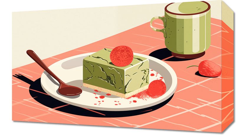 Obraz 50x30cm Deser Matcha zdjęcie 1