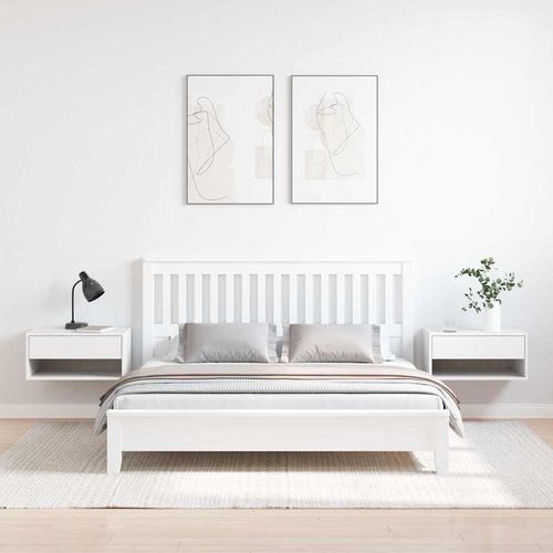 Stolik nocny 2 pcs Biały 50 x 32.5 x 24 cm Lite drewno sosnowe na Arena.pl