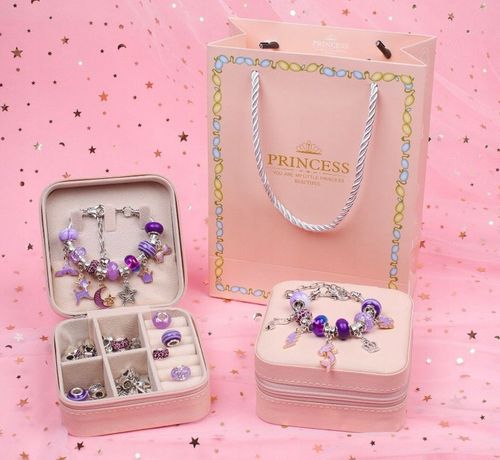 ZESTAW DO ROBIENIA NASZYJNIKÓW BRANSOLETEK KREATYWNY PREZENT DLA DZIECI na Arena.pl