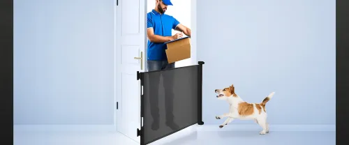 Barierka zabepieczajaca na schody bramka ochronna do drzwi roleta 160 cm na Arena.pl