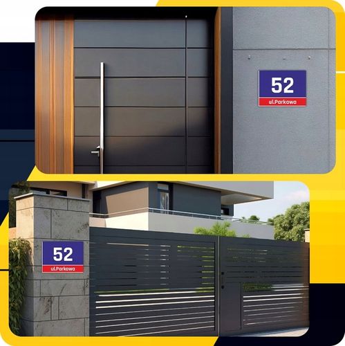 Tabliczka Tablica ADRESOWA Numer na dom 25 wzorów WYTRZYMAŁA 30x40 cm PCV na Arena.pl