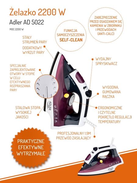 AD 5022 elazko 3000 W zdjęcie 9