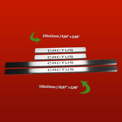 Listwa progowa CITROEN C4 CACTUS  CACTUS Stal nierdzewna 304 mat  4szt na Arena.pl