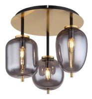 Lampa sufitowa Blacky 15345-3DMM loft mosiądz przydymiona