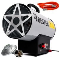 Nagrzewnica Gazowa Na Butlę Dmuchawa 25KW + Reduktor + Wąż Duża Moc Piecyk