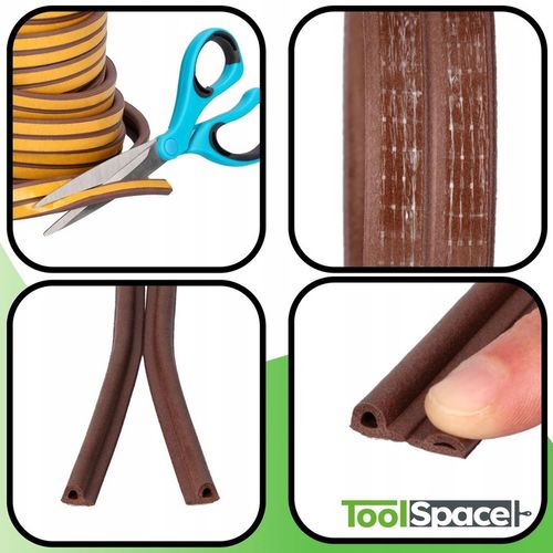 Uszczelka do okien i drzwi profil P 25 mb BRĄZ na Arena.pl