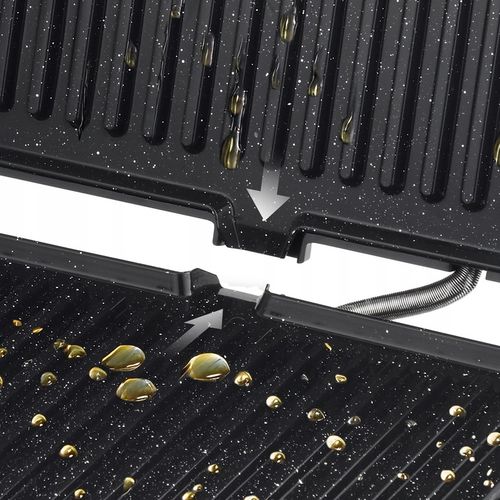 GRILL ELEKTRYCZNY OPIEKACZ TOSTER DO KANAPEK PANINI ROZKŁADANY DUŻY na Arena.pl