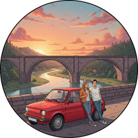 Opłatek na tort Fiat 126 p Maluch Fiacik Samochód Auto