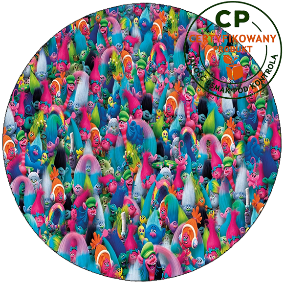 Opłatek na tort Trolls Trolle zdjęcie 1