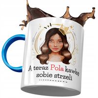 Kubek Błękitny Dla Poli Koleżanki Przyjaciółki Z Nadrukiem Ze Zdjęciem